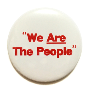 デカ缶バッジ 58mm We Are The People TAXI DRIVER タクシードライバー ロバートデニーロ