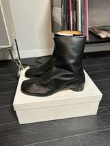 新品 Maison Martin Margiela メゾン マルタン マルジェラ TABI レザー足袋ブーツ ブラック 42_画像2