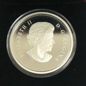 カナダ 2012年 5oz シルバー コイン プルーフ 1CENT 5オンス エリザベスの画像3