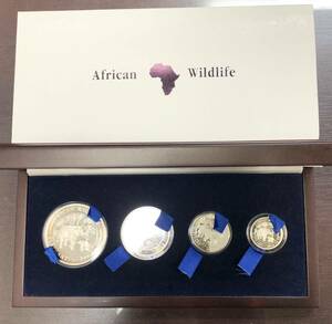 SOMALIA 銀貨 2007年 African Wildlife 象 銀貨セット シルバー プルーフコイン 木箱付き