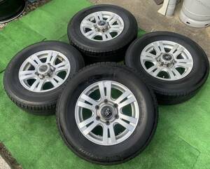 2023年製★ Weds 社外15インチ ホイール & BRIDGESTONE 215/70R15 ラジアルタイヤ4本セット★ ハイエース 等　231227