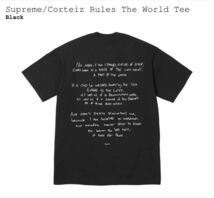 2023FW Supreme Corteiz Rules The World Tee シュプリーム コーテイズ ルール ザ ワールド Tシャツ 新品未使用 Mサイズ ブラック 黒_画像4