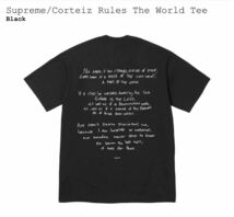 2023FW Supreme Corteiz Rules The World Tee シュプリーム コーテイズ ルール ザ ワールド Tシャツ 新品未使用 Mサイズ ブラック 黒_画像4