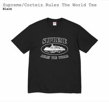 2023FW Supreme Corteiz Rules The World Tee シュプリーム コーテイズ ルール ザ ワールド Tシャツ 新品未使用 Mサイズ 黒 ブラック_画像3