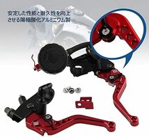 【残りわずか】 レッド ブレーキφ22mm78インチ アジャスタブル マスターシリンダー ブレーキ バイク クラッチ 汎用 レバー_画像7