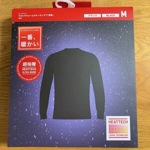 新品/箱なし発送で送料無料【UNIQLO/ユニクロ★ヒートテック ウルトラウォーム クルーネックT(長袖)/超極暖★ブラック(黒)/Mサイズ】