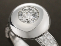 ダイヤモンド/1.023ct J-SI1-G ダイヤ/0.85ct デザイン リング Pt900 12号 鑑定書付_画像3
