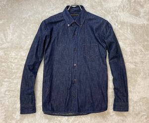 極美品！FULLCOUNT フルカウント #4939 SELVEDGE DENIM B.D SHIRTS 濃紺 長袖 デニムシャツ/40(L) 日本製 完売モデル