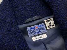 新品同様！定価5.5万円 ハリウッドランチマーケット【BLUE BLUE JAPAN】インディゴ染め ワッフル織り ショールカラー ウールコート 日本製_画像6