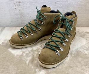 1回履き！極美品 定価6万円 アメリカ製 Danner ダナー「MOUNTAIN LIGHT OVERTON」海外限定 フルグレインスエードレザー タン/US8.5(26.5)