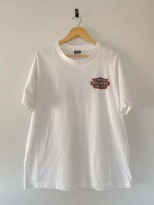 OLD STUSSY LOGO Tシャツ サイズL 黒タグ 80's～90's ハーレーロゴ ステューシー
