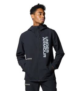 2023年 秋冬モデル 1円～【新品】UNDER ARMOUR　ブラッシュドウーブン　上下セット　上下セット(size：XL color：001)