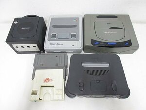 S2651M ゲーム機色々まとめ売り★セガサターン/任天堂64/ゲームキューブ/スーファミ/PCエンジン★合計5台 動作未確認 ジャンク品