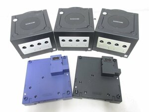 W8455M 【動作未チェック・ジャンク】 NGC ゲームキューブ 本体 DOL-001 3台＋ゲームボーイプレーヤー2台 まとめ売り