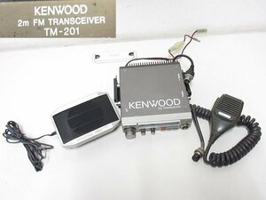 S2747S KENWOOD ケンウッド TM-201 2m FMトランシーバー スピーカー マイク付き 動作未確認 ジャンク品