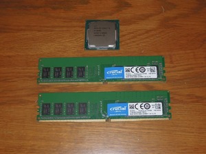 Intel《CORE i5-8400》+ Crucial《DDR4-2666 8GB》2枚組のセット【パソコン自作用のパーツ】
