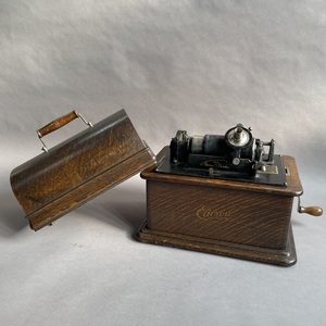 MS534 回転動作確認 EDISON STANDARD PHONOGRAPH 蝋管式蓄音機 ラッパなし (検)エジソンスタンダードフォノグラフ アンティーク 