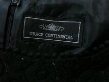 ★GRACE CONTINENTAL グレースコンチネンタル　黒で丸い柄織りが素敵な長袖ワンピース 36★_画像5