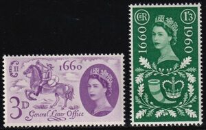 gb417 イギリス 1960 郵便 #375-6