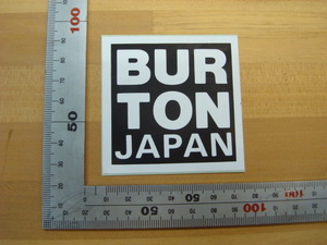 レア物！新品BURTON JAPAN SNOWBOARDS（バートンジャパンスノーボード)ステッカー （ホワイト/ブラック）