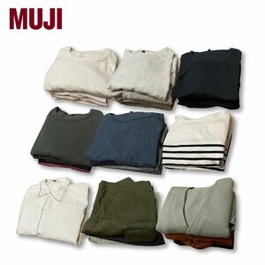 【大量 まとめ38点】無印良品 Muji カットソー シャツ バスクシャツ カーディガン パーカー 半袖 長袖 七分 オーガニック S M L XL 6万