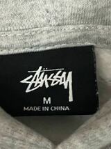 【ヴィンテージ】Stussy Pile logo hooded Sweat Parker ステューシー スウェット パーカー グレー プルオーバー M カレッジロゴ Hoodie_画像6