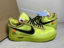 THE 10 NIKE AIR FORCE 1 LOW エア フォース 1 ロー OFF-WHITE VOLT ボルト US7 国内正規 AO4606-700_画像3