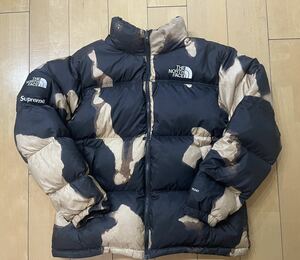 Supreme The North Face 21aw Bleached Denim Nuptse Jacket シュプリーム ザノース フェイス ブリーチド デニム ヌプシ ダウン XL USED 