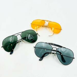 ●【売り切り】Ray-ban レイバン サングラス ティアドロップ まとめ クラシック レトロ　色付き 黄色 イエロー 