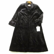 即決 新品同様　タグ付　定価128万円　BALMAIN バルマン　SAGA　MINK　金サガ 最高峰　総ロゴ入り　シェアードミンクコート☆ブラック_画像3