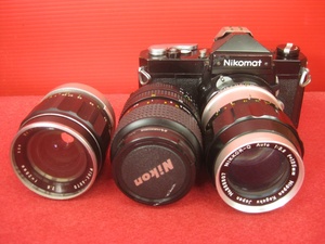 【ハッピー】Nikkon ニコン フィルムカメラ Nikomat レンズ3点 まとめ売り 現状 35-70mm F3.5~4.8 / 135mm F3.5 / 28mm F2.8