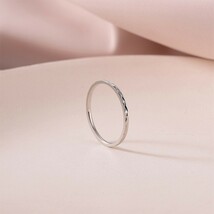 【コーティング施工！】指輪 アクセサリー レディース リング 細め 1mm幅 ピンキーリング 韓国ファッション シルバー_画像5