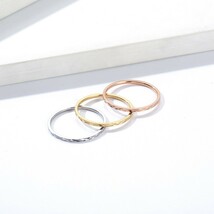 【コーティング施工！】指輪 アクセサリー レディース リング 細め 1mm幅 ピンキーリング 韓国ファッション シルバー_画像6