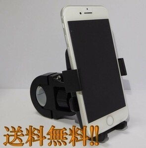 送料込 送料無料 360度回転 スマホ スマートフォン 固定ホルダー 二輪車 iPhone バイク オートバイ