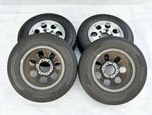 ★送料込★即決 PARAMOUNT タイヤ ホイール ガンメタポリッシュ 15×6J 6穴 139.7 +32 195/80R15 18・20年製 ハイエース 200 5399_画像5