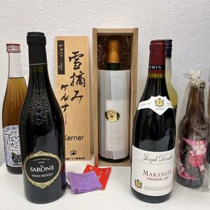 【C-21598a】お酒 6本まとめ売り MARANGES PREMIER CRU マランジュ プルミエ クリュ 2007 13% 雪摘みケルナー 北海道ワイン 果実酒 未開栓