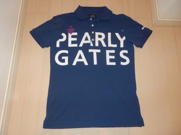 送料無料 認識タグ有 美品★PEARLY GATES パーリーゲイツ★人気 半袖ポロシャツ デカロゴ 2020年モデル★サイズ4 M