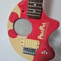 ジャンク　フェルナンデス /FERNANDES アンプ内蔵ギター zo-3 PostPet モモちゃん ソフトケース付き ミニギター_画像2