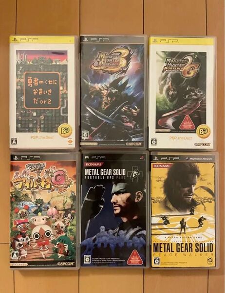PSP ソフト 6点セット まとめ売り メタルギアソリッド モンハン