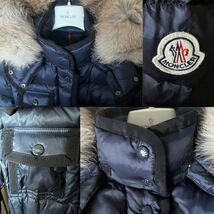 Sサイズ【未使用】MONCLER HERMIFUR エルミファー フォックスファー TG0　ネイビー　紺色　正規品　◆定価36万円◆　人気ダウンジャケット_画像5