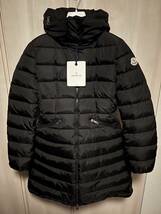 Lサイズ【未使用】MONCLER FLAMETTE フラメッテ　TG2　ブラック色　黒色　正規品　◆定価29.8万円◆　大人気ロングコート_画像1