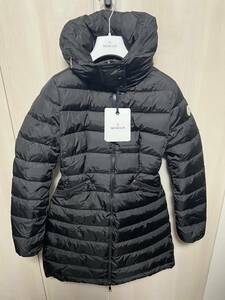 Mサイズ【未使用】MONCLER FLAMETTE Fox fur TG1　ブラック　黒色　正規品　◆定価29.8万円◆　大人気ロングコート