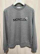 Sサイズ【未使用】MONCLER レタリングロゴ スウェット　グレー色　Grey　トレーナー 正規品　◆定価９万円◆_画像1