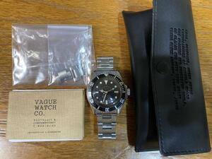 美品 VAGUE WATCH ヴァーグウォッチ GRY FAD Depths Black GF-L-001DB 定価5.2万 腕時計 クロノグラム ハミルトン　ネイバーフッド