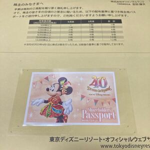 東京ディズニーリゾート 株主優待パスポート オリエンタルランド 株主優待券 チケット パスポート 有効期限 2025/01/31