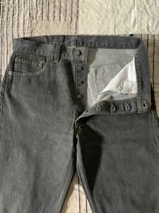 91年製 W34 L30 levi's 501 先染め ブラック vintage デニム パンツ ジーンズ 黒 USA製 アメリカ製 ビンテージ リーバイス 80s 90s