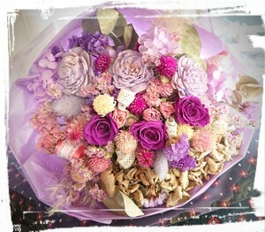 ☆Bouquet de minuit＊薔薇の花束＊プリザーブドフラワー＊ドライフラワー＊感謝sale￥１～☆