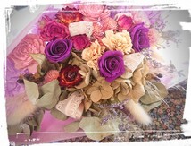 ☆Bouquet de minuit＊薔薇の花束＊プリザーブドフラワー＊ドライフラワー＊感謝sale1円～☆_画像2