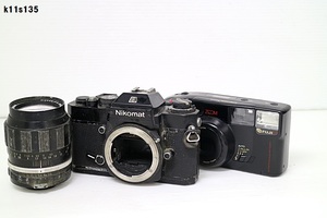 K11s135 カメラおまとめ FUJI ZOOM CARDIA 700DATE/Nikomat EL F2.5 105mm 動作未確認 NIKON状態悪 60サイズ