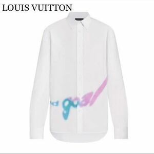 極美品*ルイヴィトン 【希少サイズXL】21AW LOUIS VUITTON END GOAL シャツ スプレープリント スリットRM212AS1 HLS89W 国内正規品